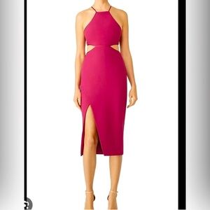 Cinq a Sept Red Sheath Cut Out Dress Size 4